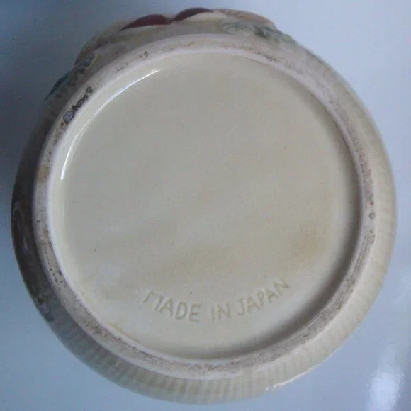 Vintage 70s Large Mushroom Canister & Lid Made in Japan - Picture 9 of 12